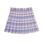 Blue and purple pleated skirt PL50668