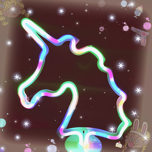 Rainbow Unicorn Neon PL50672