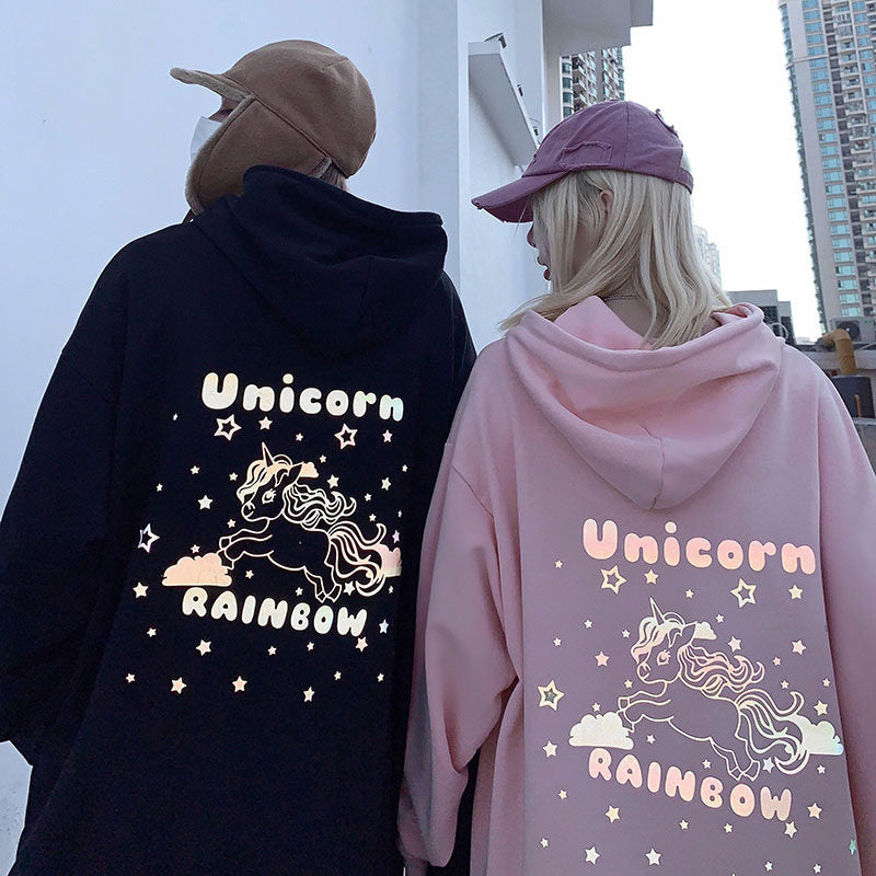 Unicorn 3M reflective plus velvet sweater PL21028