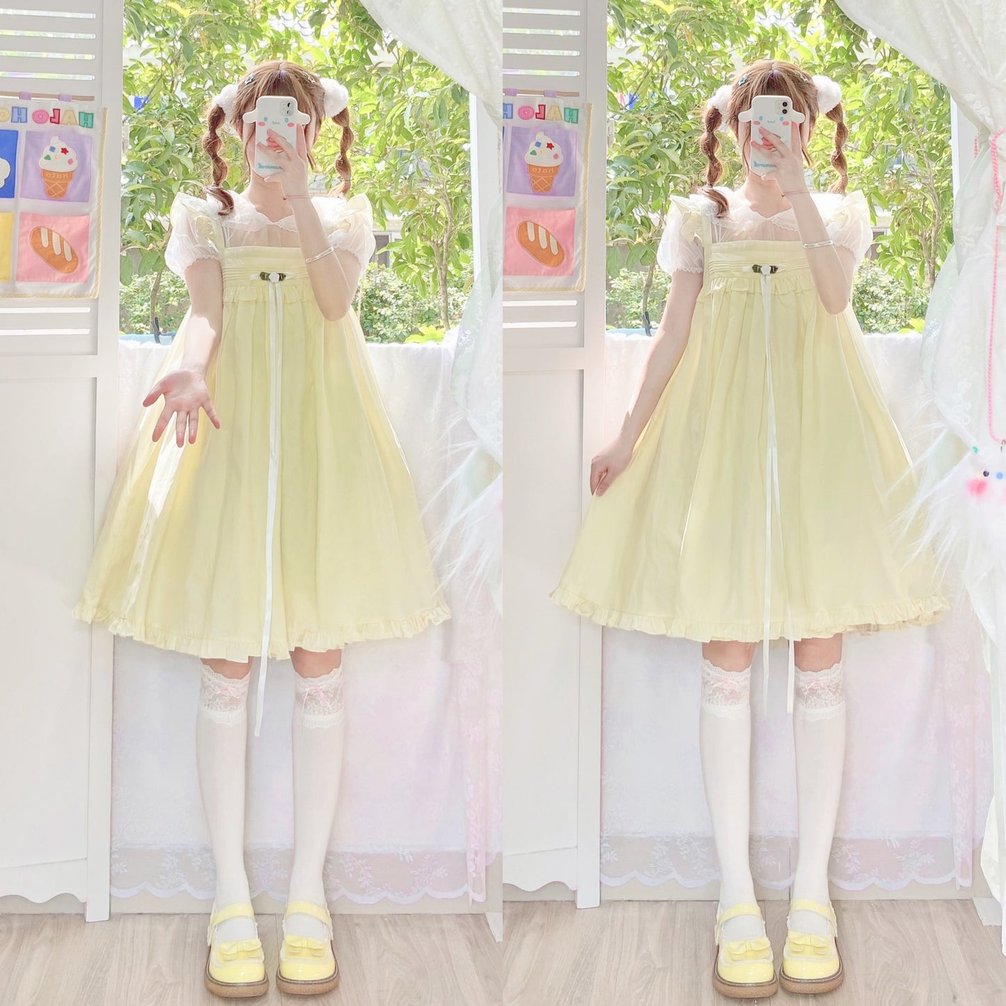 Cute colorful suspender skirt PL51412