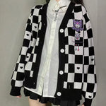 Plaid Anime Knit Sweater  PL52125