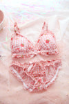 Strawberry Plaid Girl Underwear Set PL10257