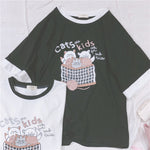 Harajuku cat T-shirt PL50381