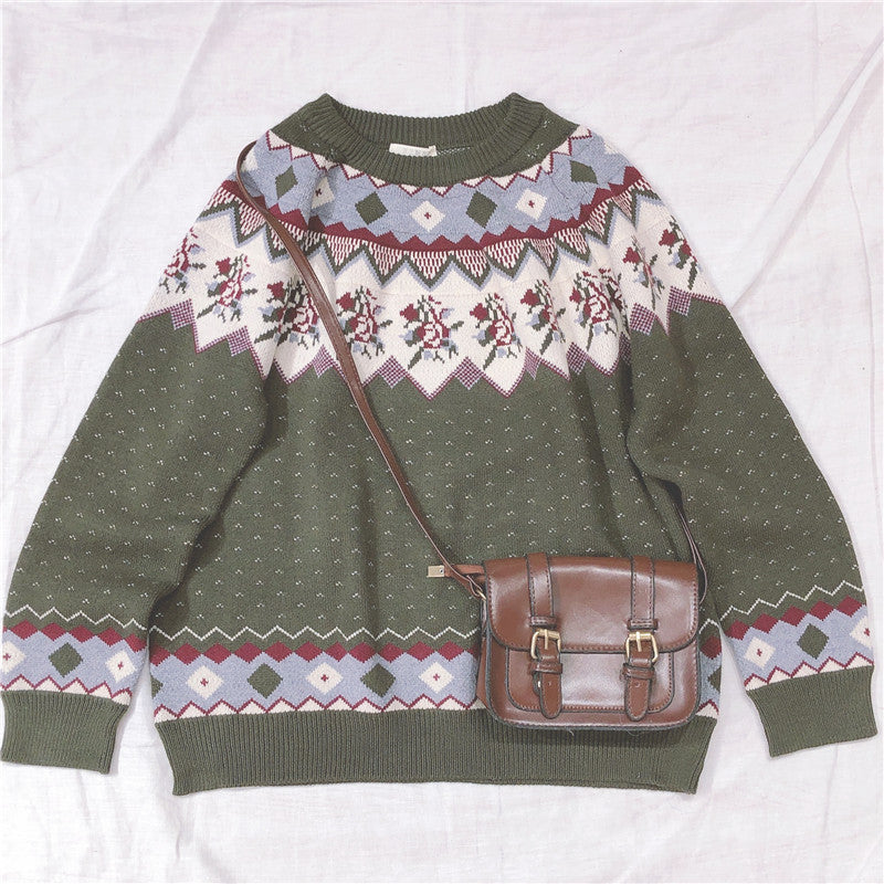 Handmade knit sweater PL20596