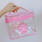 Cute bear transparent cosmetic bag PL51538