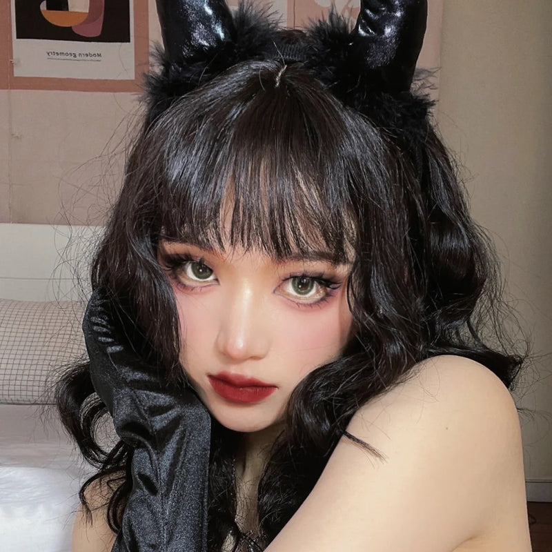 LOLITA BLACK LONG CURLY WIG  PL52257