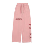 Love Embroidered Casual Pants PL51652