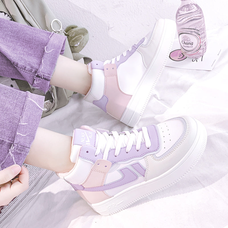 Purple high-top casual shoes PL50839