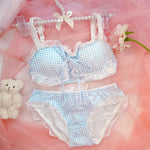 Cute Plaid Underwear Set PL51755