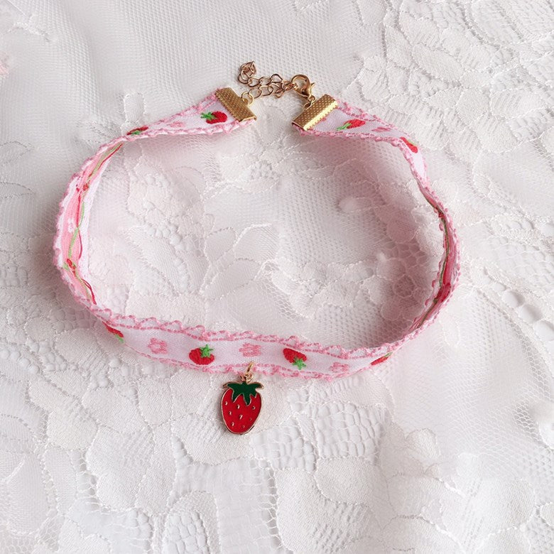 Lolita pink strawberry hair accessory PL51348