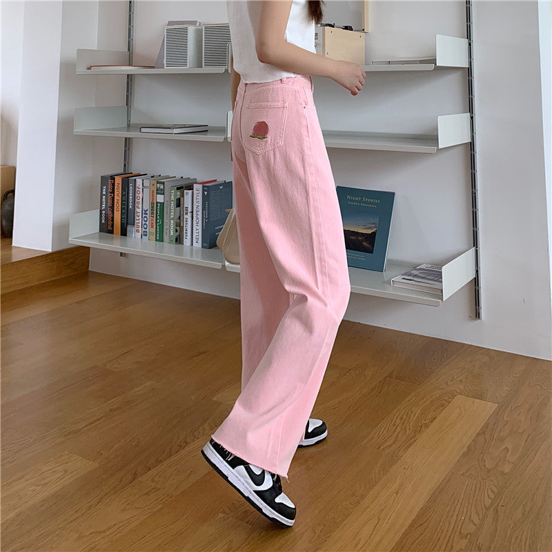 Pink High Waist Wide Leg Pants PL51644