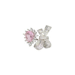 Lovely diamond bow ring + earrings PL51742