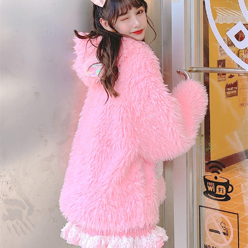 Cute plush coat PL50965