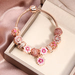 Pink Daisy Flower Bracelet  PL52319