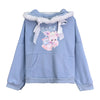 Blue cartoon print Hoodie  PL52809