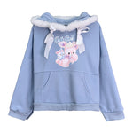 Blue cartoon print Hoodie  PL52809