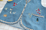 Cute Embroidered Denim Vest  PL52508