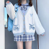 Cute Bow Knit Long Sleeve Cardigan PL51399