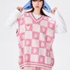 Strawberry Check Knitted Vest PL51899