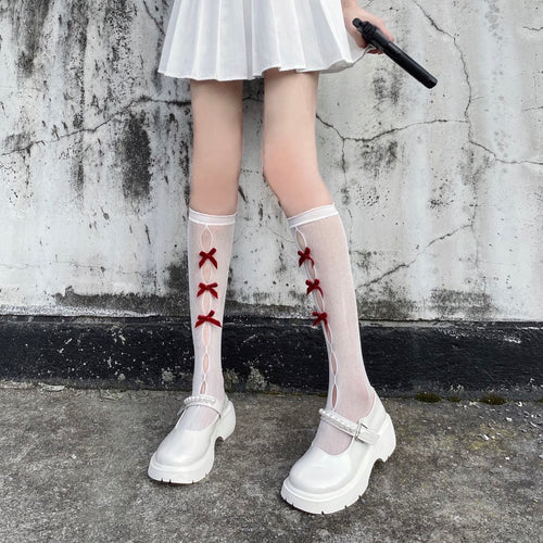 Lolita bow leg socks PL52018