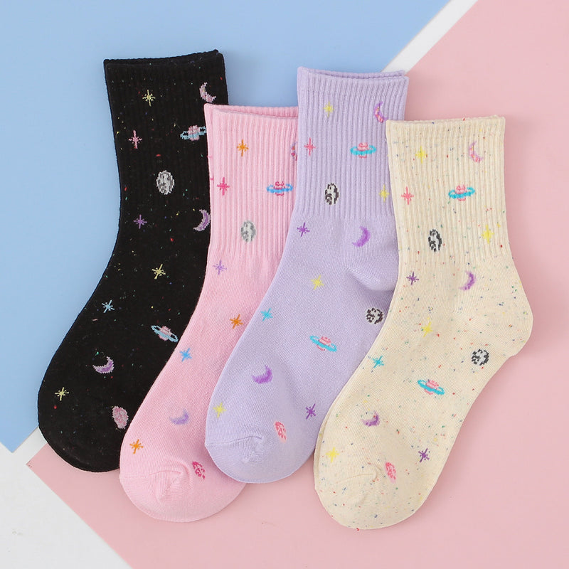 Cute starry sky socks PL50669