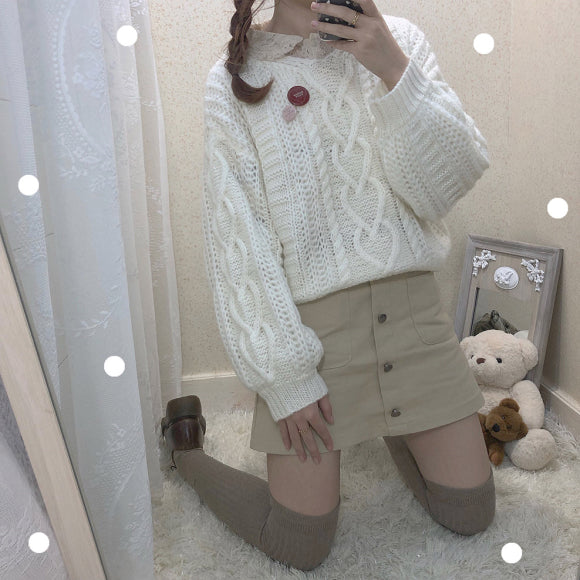 Pastelloves handmade knit sweater PL21121