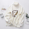 High collar milk box sweater PL20857