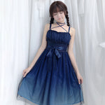 lolita starry sky gradient dress PL50290