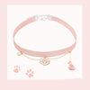 Pink cat's paw necklace PL51329