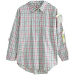 Bow-knot plaid mid-length shirt PL51687