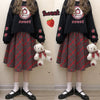 Red plaid skirt PL21118