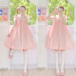 Cute colorful suspender skirt PL51412