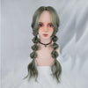 Long green wig PL50040