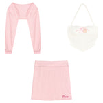 Pink top + skirt 3-piece set  PL52673