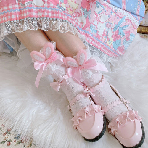 Cute Bunny Ears Lolita Socks PL51359