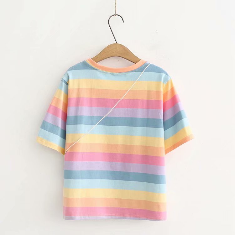 pastel rainbow T-shirt (send bag) PL50353