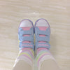 Powder blue canvas shoes PL51084