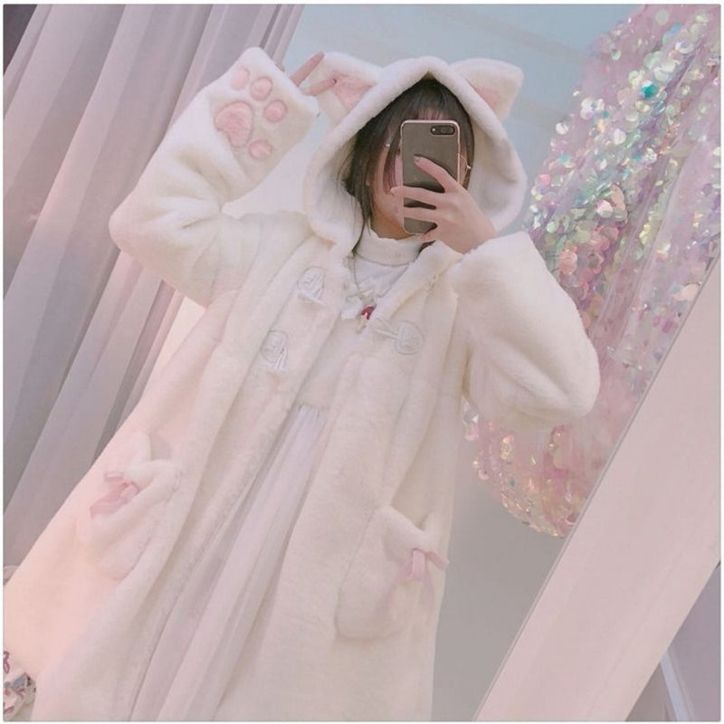 Cute cat ear coat PL50694