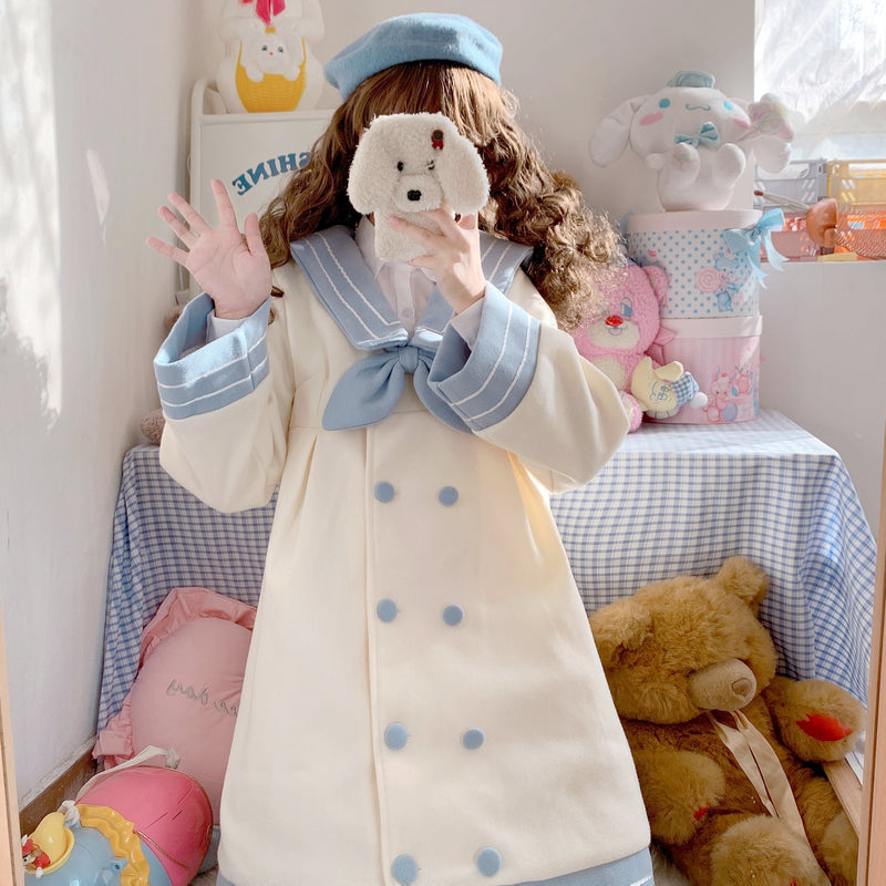 Navy Bowknot Coat PL52139