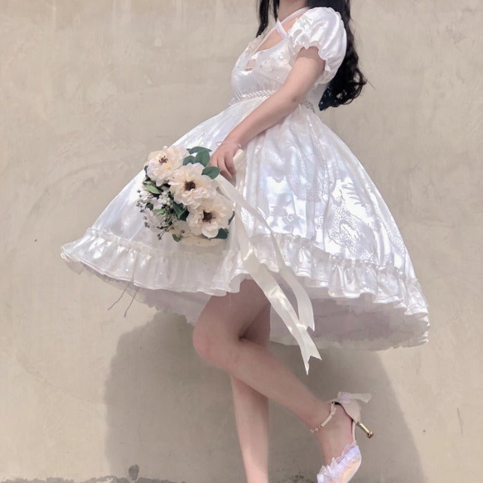 White Lolita Sling Dress PL51721