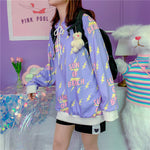 Lightning print sweater PL20887