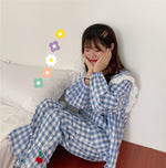 Lace Plaid Pajama Set PL21077