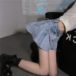 Lovely loose denim shorts PL51681