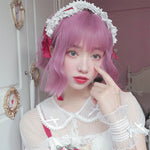 Lolita purple short curly wig PL51988