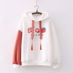 Cute strawberry print hoodie PL52661