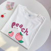 Cute peach blossom print T-shirt PL51688