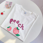 Cute peach blossom print T-shirt PL51688