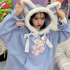 Blue cartoon print Hoodie  PL52809