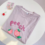 Cute peach blossom print T-shirt PL51688