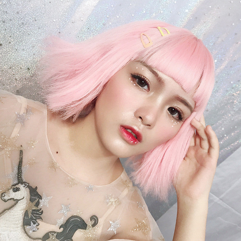 Harajuku pink fluffy wig PL20671